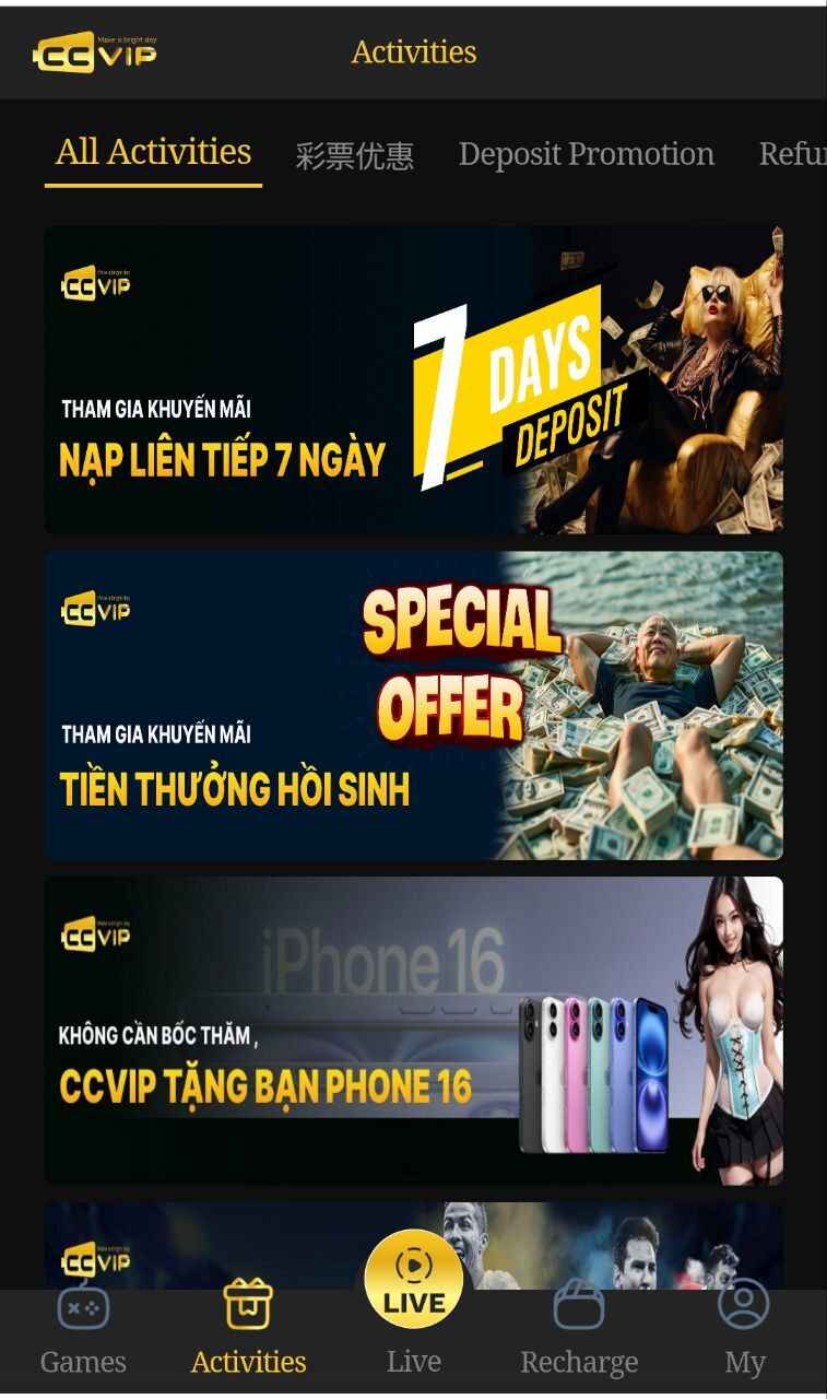 rút tiền ccvip